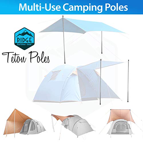 Ridge Outdoor Gear Compact Callapsible Tarp Tent Poles Set of 2, 5 to
