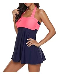 Traje de baño para dama de una pieza, estilo retro, talla grande, largo Torso Tankini traje de baño para dama