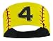 MadSportsStuff Player ID Softball Stitch Headband (Yellow, #4)