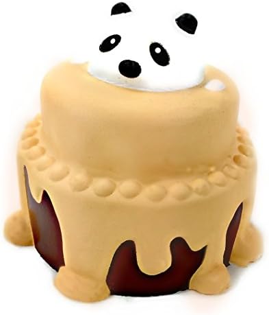 Kawaii Panda Squishies Cake: Orange Large Panda Cake Squishy Jumbo Slow Rising Super Cute Soft Foam Japanese Squeeze Toy