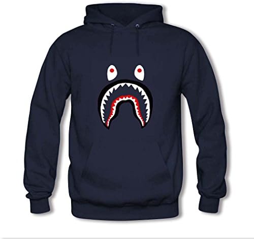 Bape Shark Deep_Blue Pullover Hooded Sweatshirt Women Small hoodies