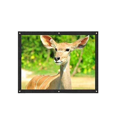 Sinfu Projection Screen 4:3 Portable Fabric Foldable 3D HD for Home Theater Outside 60inch/72inch/84inch/100inch/120inch (100inch（78.7inchx59inch）, White) - Thumbnail 2