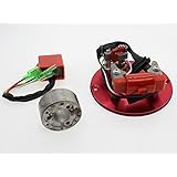 FXCNC Racing Inner Rotor Kit fit for XR50 CRF50 XR70 Pit Bike Mini ATV (Engines: XR/CRF 50, 70, Z 50, BBR, Thumpstar, SSR, Sikk MX) Red