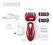 UTILYZE Most Powerful Rechargeable Electronic Foot File Wet & Dry Pedicure Electric Callus Remover With Turbo-Boost Motor, 3 Rollers Included (Red)