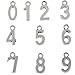 zxl 100pcs Antique Silver Plated 0-9 Figures Numbers Charms Pendant for Necklace Bracelet Diy Jewelry Making Accessories 16x8mm (100pcs Figures)