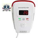 Natural Gas Detector /Home Gas Leak Alarm /Tester Sensor Combustible Gases: Propane,Methane,CH4, LPG,Butane,Coal Gas/Human Voice /LED Display/Explosive Gas Detector