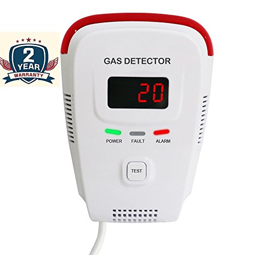 Natural Gas Detector /Home Gas Leak Alarm /Tester Sensor Combustible Gases: Propane,Methane,CH4, LPG,Butane,Coal Gas/Human Voice /LED Display/Explosive Gas Detector