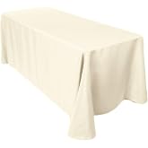 Sparkles Make It Special 5 pcs Ivory 90" x 132 Inch Polyester Tablecloth | Elegant polyester table covers, perfect for weddings, receptions, dinners, &amp; parties. Stain &amp; wrinkle-resistant.