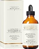 Vitamin C Serum for Face - L Ascorbic Acid - Brooklyn Botany - Professional and Advanced Skincare - 5X Powerful Anti Aging Serum, Fight Age Spots, Acne, Dark Circles, Fine Lines and Wrinkles, - 1 oz