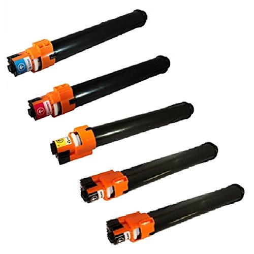 Compatible Replacement for Ricoh 888604, 888605, 888606, 888607 Five Pack of Color (2 Black 1 Cyan, Magenta, Yellow) Toner Cartridges.