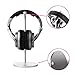 TechVibe Headphone Stand, Desktop Aluminum Headphone Holder for Bose, Beats, Sony, Sennheiser, Philips, Skull Candy, Plantronics, JVC, Gaming, DJ, Universal Headphone Compatibility - Silver