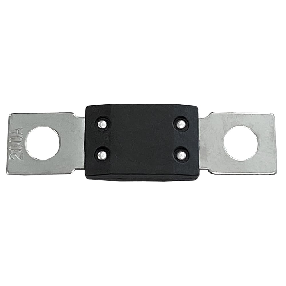 Offgridtec 200A Mega Fuse Set for 48V DC Systems, High Current Strip Fuses with Copper Connections, Low Contact Resistance, Spark Protection, Screw Mounting, RoHS & UL Certified, Pack of 5