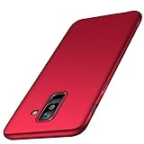 Galaxy A6 Plus 2018 Case, Arkour Minimalist Ultra Thin Slim Fit Cover with Smooth Matte Surface Hard Cases for Samsung Galaxy A6 Plus (2018) - Smooth Red