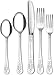 Flatware Set Sterling Quality, Royal Cutlery, Multipurpose Use for Home, Kitchen or Restaurant - by Utopia Kitchen Utopia Kitchen 20 Piece Stainless Steel Flatware Set