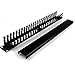 Lancher 19 Inch 1U Cable Management Horizontal Cable Rack Mount Manager with mounting Screws for Service Rack Cabinet 24 Slot Finger Duct with Cover