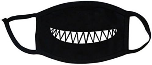 Super Hunter Outdoor Protective Cartoon Teeth Cotton Face Mouth Mask Suitable for Adults (#9 Black)