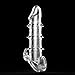 Beautymei 4pcs Men Sex Toy, Crystal Condom Sheath Delay Ejaculation Toys for Men (Silver)