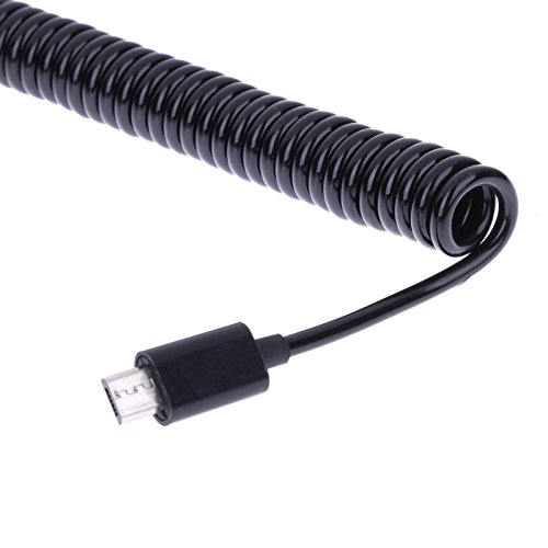 image for UTP 25cm-3M Extend Spiral Coiled USB 2.0 A Male to Micro USB B 5Pin Ad
