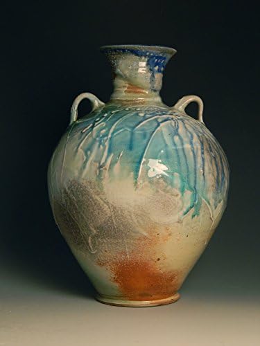 89 Large Soda Fired Vase, Stoneware, Ceramic, Porcelain 13.25"