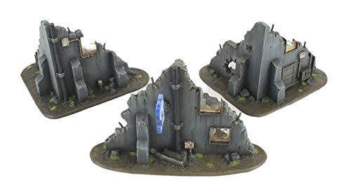 WWG War Torn City - Ruined Buildings, Barricades and Rubble Set with Scenery Materials - 28mm Terrain Warhammer Scenery 40K