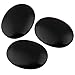 Rockcloud Oval Worry Stones,Palm Pocket Stone,Healing Crystal Chakra Therapy Geometry,Black Obsidian,Pack of 5