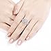 Newshe Wedding Band Engagement Ring Set for Women 925 Sterling Silver 1.8Ct Round White AAAAA Cz Size 4-13