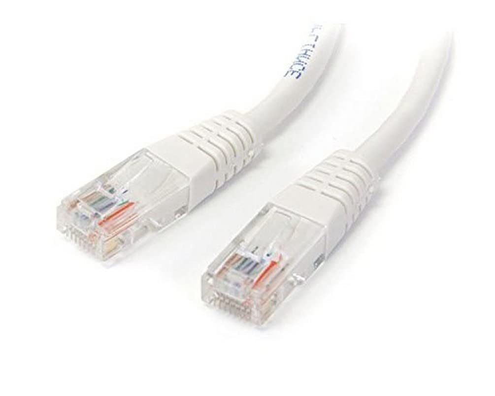 StarTech 15m Cat5e White Molded RJ45 UTP Cat 5e Patch Cable - 15 m Patch Cord (M45PAT15MWH)
