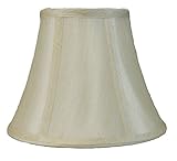 Urbanest Softback Bell Lampshade, Faux Silk, 5-inch by 9-inch by 7-inch, Cream, Spider-fitter
