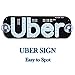 Tchrules Uber LED Sign Decor, Led Uber Sign with Suction Cups Glowing Uber Decor Accessories Uber Flashing Hook on Car Window with DC12V Car Charger Inverter