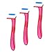 REAMTOP Durable Travel Accessories Women Razors Bikini Shaver Pubic Hair Removal Beauty Razor T-Type Razor for Body Cosmetic Tool 3 Pack