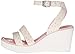 crocs Women's Leigh Graphic W Wedge Sandal, White/Pearl Pink, 8 B(M) US