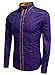 Coofandy Men's Button Down Dress Shirts Casual Slim Fit Shirts(Purple,M)