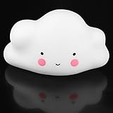 CandyQ Nursery Lamp, Childrens Bedroom Cute Cloud Face Night Light