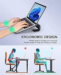 Soqool Laptop Stand for Desk, Ergonomic Detachable