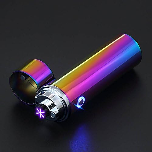 New Lighter HopingFire Triple Arc New Design USB Lighter Rechargeable Windproof Flameless Electronic Lighter+ Gift Box(Rainbow)