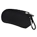 Cosmos Neoprene Travel Pouch Laptop Accessories Case Bag Multi-function Bag for Holding Power Adapter, Mouse, Phone Charger, Power Bank & Cord, Black Color