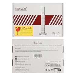 StonyLab 3-Pack Borosilicate Glass 50ml Heavy Wall