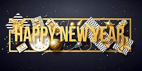Asian happy 2022 new year poster #190770 Amazon.com : AOFOTO 6x3ft Happy New Year Backdrop Banner Clock Gift s Confetti Ornaments Adults