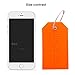 BlueCosto 2 Pack Luggage Tag Label Suitcase Tags Travel Bag Labels w/Privacy Cover - Orange