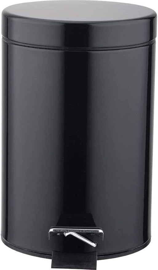 HOMION 3L Litre Round Pedal Bin Stainless Steel Toilet Bath Bathroom