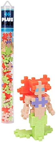 Plus Plus - Mini Maker Tube - Mermaid - 70 Piece Construction Building Stem Toy Interlocking Mini Puzzle Blocks For Kids