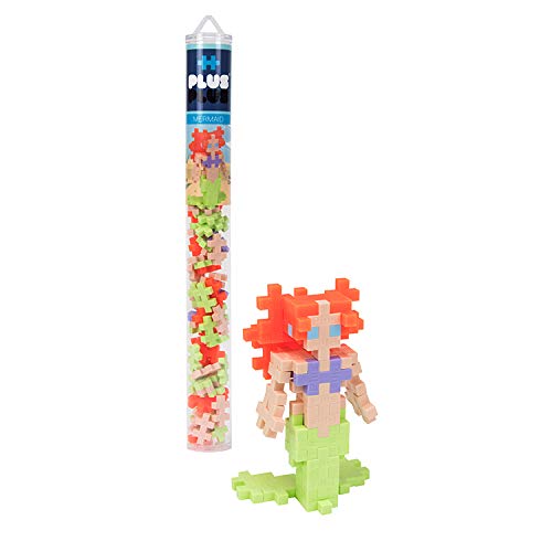 Plus Plus - Mini Maker Tube - Mermaid - 70 Piece Construction Building Stem Toy Interlocking Mini Puzzle Blocks For Kids
