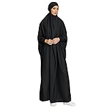 IKADEX Jilbab for Muslim Women Hooded Abaya Kaftan