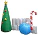 Impact Canopy Inflatable Outdoor Christmas Decoration, Lighted Merry Christmas Sign with Tree, 6 Feet Long