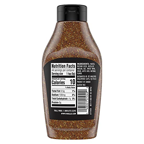 MAILLE MUSTARD FOR MARINADES, MUSTARD SAUCE AND TASTY RECIPES OLD STYLE SQUEEZE GLUTEN FREE AND KOSHER MUSTARD 8.5 OZ