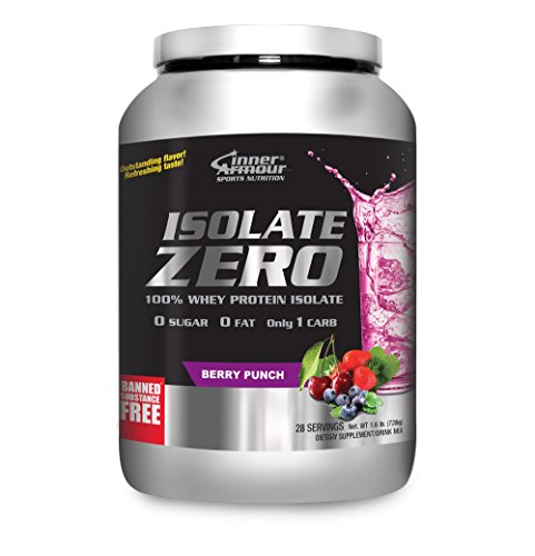 Inner Armour Isolate Zero, Berry Punch | 100% Whey Protein Isolate | 1.6 Pounds