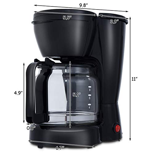 COSTWAY 10Cup Coffee Maker, Modern Design Portable Espresso Machine