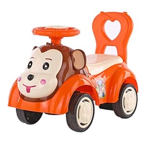 Toy House Wise Monkey Push car for Kids (1 to 3 YRS ), Orange