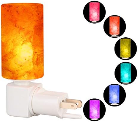Crystal Salt Lamp, Targher Hymalain Salt Lamp, Mini Night Light with UL Listed Plug and Multi- Color Changing Bulb - for Lighting, Decoration and Air Purifying