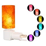 Crystal Salt Lamp, Targher Hymalain Salt Lamp, Mini Night Light with UL Listed Plug and Multi- Color Changing Bulb - for Lighting, Decoration and Air Purifying